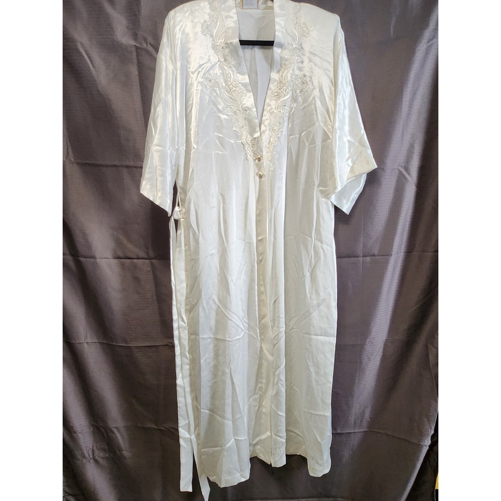 Vintage California Dynasty Robe Nightgown Shoulder Pads Size Large - Picture 2 of 7